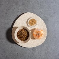 Zuppa di lenticchie con cipolla decorativa